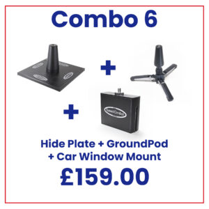 SpeediGimbal Combo 6.... Hide Plate, GroundPod & Car Window Mount